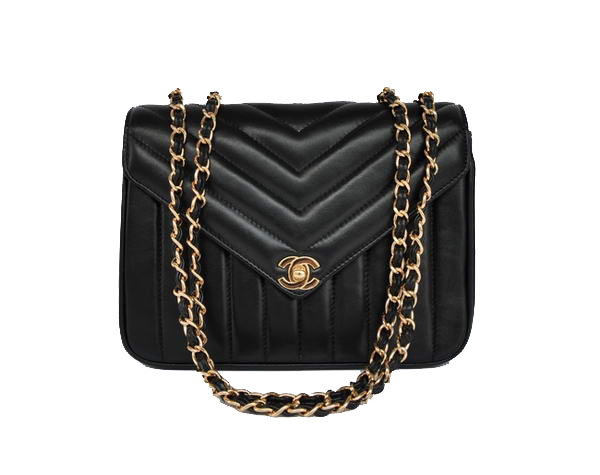 7A Replica Cheap Chanel Sheepskin Leather Flap Bag A36062 Black Golden